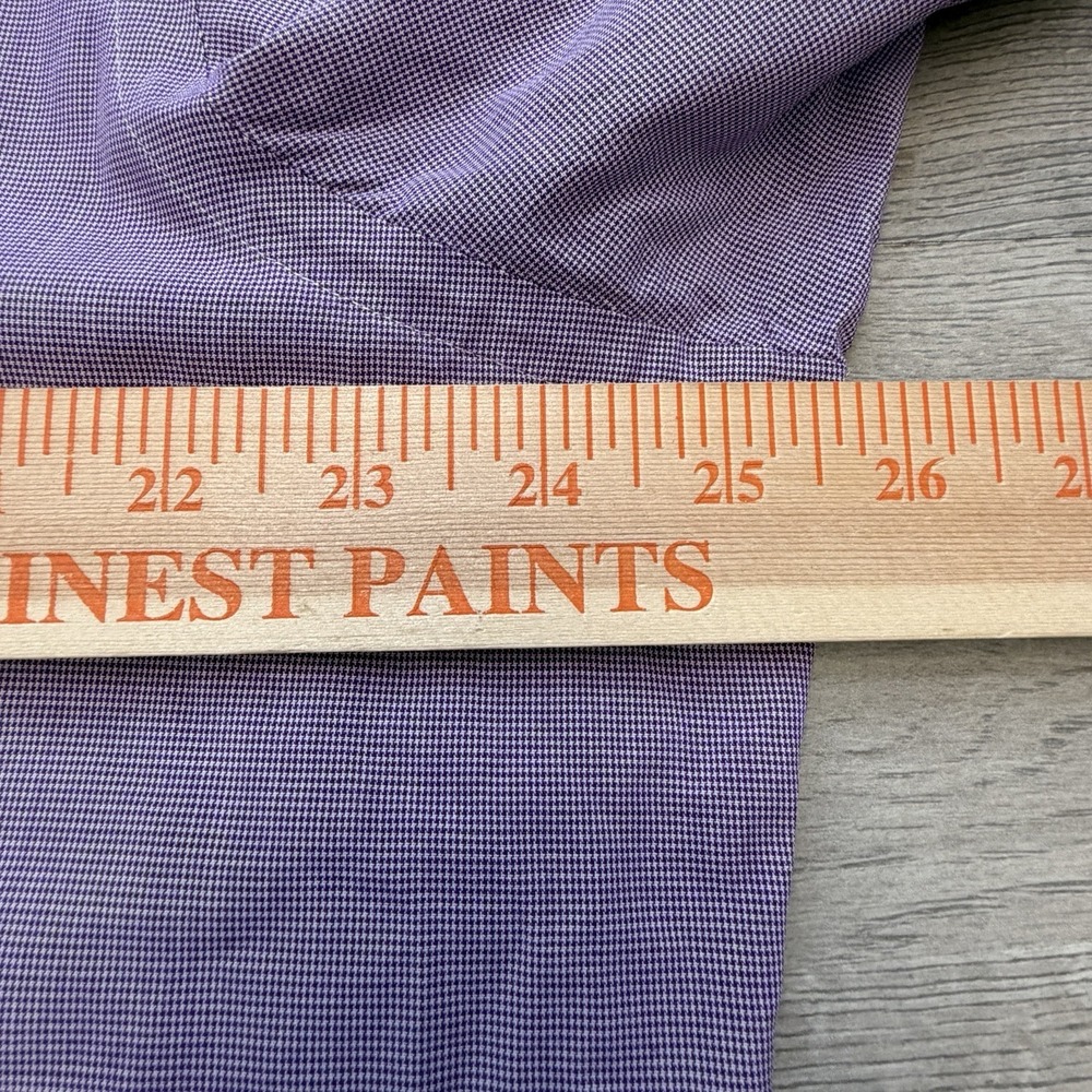 Polo Ralph Lauren Philip Dress Shirt Mens 16 34/35 Purple Lavender Check - Picture 7 of 9